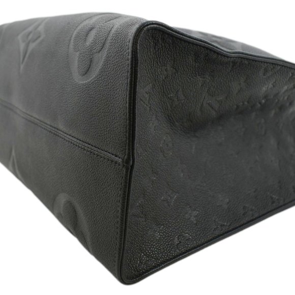 LOUIS VUITTON  Onthego GM Monogram Empreinte Leather Tote Bag Black - Picture 8 of 12